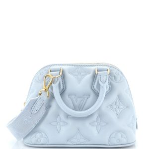 Louis Vuitton Alma Handbag Bubblegram Leather BB in Blue