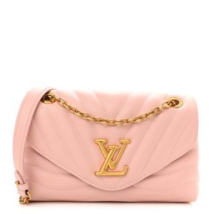 Louis Vuitton Calfskin New Wave Chain MM Rose Ballerine Bag