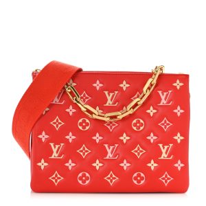 Louis Vuitton Coussin PM Rough Coquelicot Red