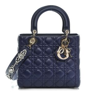 Dior Medium Lady Bag Blue