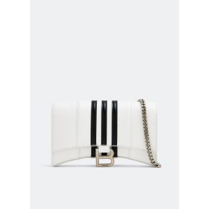Balenciaga Adidas Hourglass Chain Wallet White Black