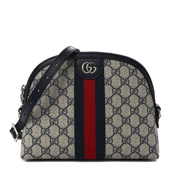 Gucci GG Ophidia Dome Shoulder Bag Beige Blue